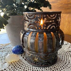 Antique Bronze Candle Holder